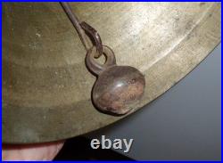 Museum Quality Very Early Large Heavy 3 Lb Primitive Antique Brass Calling Bell