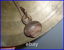 Museum Quality Very Early Large Heavy 3 Lb Primitive Antique Brass Calling Bell