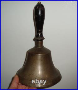 Museum Quality Very Early Large Heavy 3 Lb Primitive Antique Brass Calling Bell