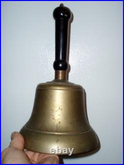 Museum Quality Very Early Large Heavy 5 Lb Primitive Antique Brass Calling Bell Museum Quality Very Early Large Heavy 5 Lb Primitive Antique Brass Calling Bell