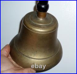 Museum Quality Very Early Large Heavy 5 Lb Primitive Antique Brass Calling Bell