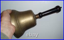 Museum Quality Very Early Large Heavy 5 Lb Primitive Antique Brass Calling Bell