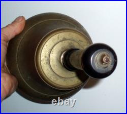 Museum Quality Very Early Large Heavy 5 Lb Primitive Antique Brass Calling Bell