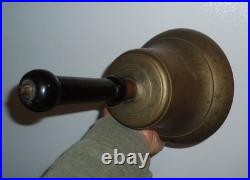 Museum Quality Very Early Large Heavy 5 Lb Primitive Antique Brass Calling Bell