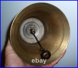 Museum Quality Very Early Large Heavy 5 Lb Primitive Antique Brass Calling Bell Museum Quality Very Early Large Heavy 5 Lb Primitive Antique Brass Calling Bell