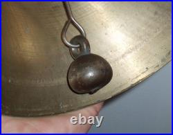 Museum Quality Very Early Large Heavy 5 Lb Primitive Antique Brass Calling Bell