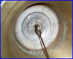 Museum Quality Very Early Large Heavy 5 Lb Primitive Antique Brass Calling Bell