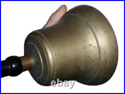 Museum Quality Very Early Large Heavy 5 Lb Primitive Antique Brass Calling Bell