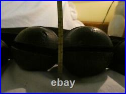 NICE VINTAGE 24 Graduated Petal Design Brass Sleigh Bells On 7' Leather Strap