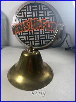 NICE Vintage Perko Ship Bell Brass Maritime Fog Bell Wall Hung 8Diameter 2.4lbs