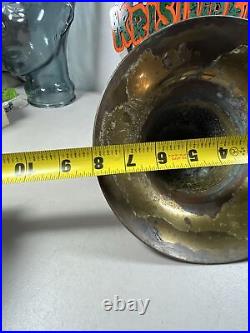 NICE Vintage Perko Ship Bell Brass Maritime Fog Bell Wall Hung 8Diameter 2.4lbs
