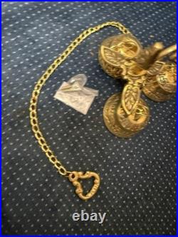 NIP Vintage Solid Brass Triple Door Chime Shopkeepers Entry Bell Taiwan