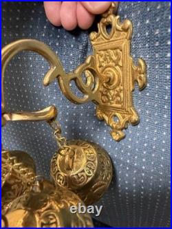 NIP Vintage Solid Brass Triple Door Chime Shopkeepers Entry Bell Taiwan