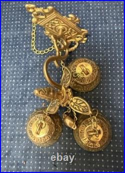 NIP Vintage Solid Brass Triple Door Chime Shopkeepers Entry Bell Taiwan