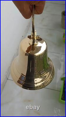 Nautical 11 Big Hanging Door Bell Antique Brass Ship With Wall Mounted Bracket