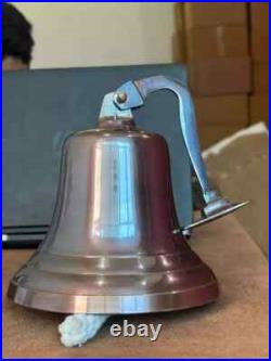 Nautical 14'' Big Brass Ship Door Bell Vintage With Wall Mounted Bracket Gift