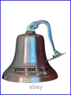 Nautical 14'' Big Brass Ship Door Bell Vintage With Wall Mounted Bracket Gift