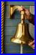 Nautical 18 Big Hanging Door Bell Antique Brass Ship With Wall Mounted Bracket