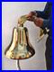 Nautical 18 Big Hanging Door Bell Antique Brass Ship With Wall Mounted Bracket
