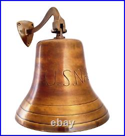 Nautical Antique Solid Brass US Navy Ship Bell, Maritime Navy Ship's Decor & Gif