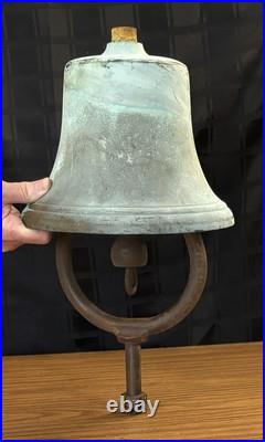 Nautical Brass 8 Bell with Mounting Bracket Ship Boat Antique Old Navy 21+ Pounds