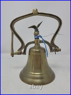 Nautical Brass Bell Boat Large 10 VERY HEAVY THICK NAVAL Gift Vintage Rare