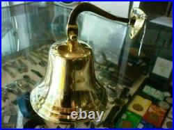 Nautical Brass Captain Ship Bell Vintage Maritime Boat Wall Hanging Decor