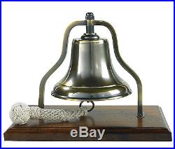 Nautical Brass Ship's Purser's Bell Bronze Antiqued Finish 9.5 New