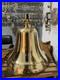 Nautical Brass Solid Hanging Door Bell Ship 18 Big Wall Mounted Bracket gift