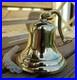 Nautical Hanging Door Ship Bell Vintage Brass Big With Wall Mounted Bracket