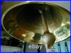 Nautical Hanging Door Ship Bell Vintage Brass Big With Wall Mounted Bracket