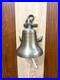 Nautical Ship Bell Wall Mount Antique Brass Finish Boat Bell With Rope Marine