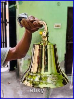 New 11 Large Nautical Solid Brass Ship's Bell Marine Maritime Wall Boat Decor