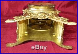 Nice French 19th Century Brass Bell Striking 8 Day Mantle Clock