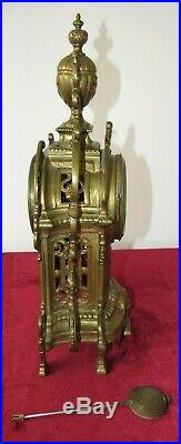 Nice French 19th Century Brass Bell Striking Mantle Clock