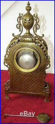 Nice French 19th Century Brass Bell Striking Mantle Clock