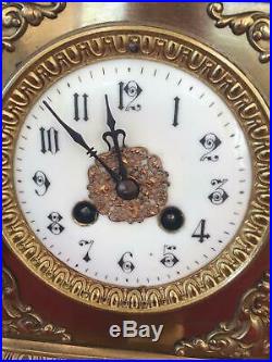 Nice Quality Brass Bell Striking French Mantle Clock