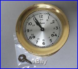 Nice Vintage Boston Chelsea Clock USA Brass Ship's Bell Clock, 5.75