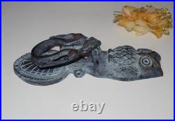 Nocturnal Owl Face Door Bell Decor Brass Dual Peacock Design Door Knocker RD695