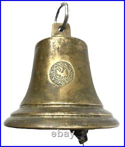 ORIGINAL ANTIQUE 19th CENTURY ALPINE SOLID BRASS FRONT DOOR OR GATE BELL 1824