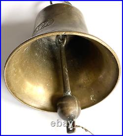 ORIGINAL ANTIQUE 19th CENTURY ALPINE SOLID BRASS FRONT DOOR OR GATE BELL 1824