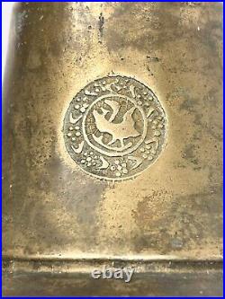 ORIGINAL ANTIQUE 19th CENTURY ALPINE SOLID BRASS FRONT DOOR OR GATE BELL 1824