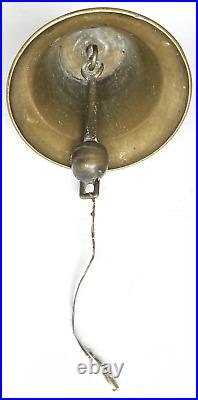 ORIGINAL ANTIQUE 19th CENTURY ALPINE SOLID BRASS FRONT DOOR OR GATE BELL 1824