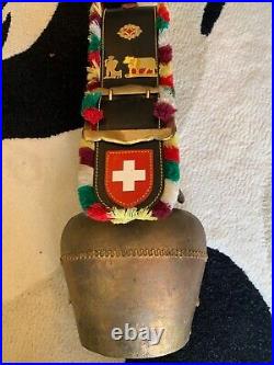ORIGINAL, EXTRA-LARGE Vintage and Authentically Decorated Swiss Cow Bell