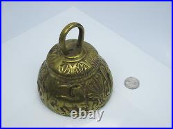 Old Antique Heavy Solid Brass Apostle Bell MATHEUS MARCUS LUCAS JOHANNES 3 3/8