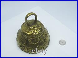 Old Antique Heavy Solid Brass Apostle Bell MATHEUS MARCUS LUCAS JOHANNES 3 3/8