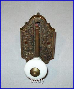 Old Antique Vtg Dated Pat'd 1872 Brass and Cast Iron Doorbell Complete Works