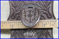 Old Doorbell Mechanical Thumb Press Trip Lever Ornate Brass Bronze Vintage 1870s