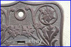 Old Doorbell Mechanical Thumb Press Trip Lever Ornate Brass Bronze Vintage 1870s