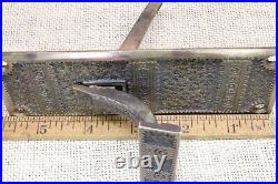 Old Mechanical Doorbell Pull Lever Brass Vintage 1870's Victorian FLOWER Field